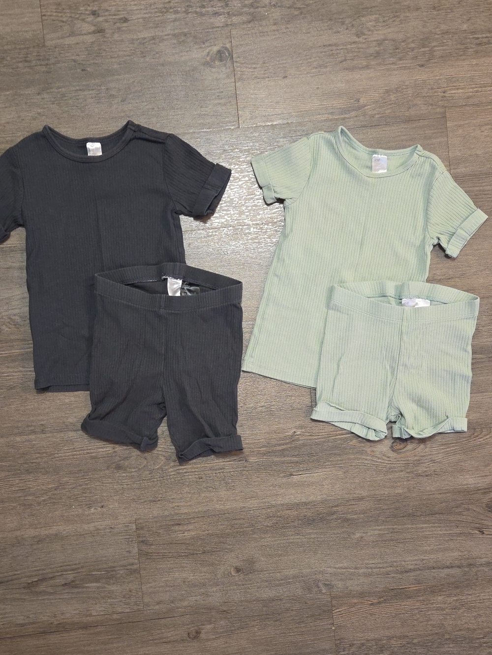 H&M • 2 Two-Piece Sets (4T) Ribbed Tee & Shorts